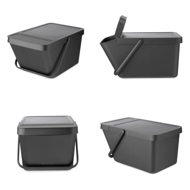 brabantia ゴミ箱 20L Sort＆Go リサイクルビン （ ごみ箱 ブラバンシア 20リットル スタッキング ハンドル付き ふた付き 収納 収納ケース ゴミ箱 おしゃれ ゴミ箱 20リットル）_1