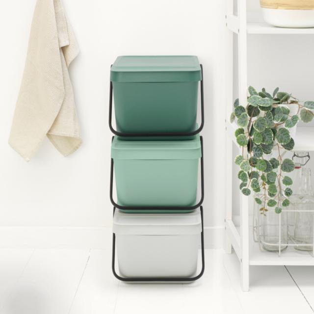 brabantia ゴミ箱 20L Sort＆Go リサイクルビン （ ごみ箱 ブラバンシア 20リットル スタッキング ハンドル付き ふた付き 収納 収納ケース ゴミ箱 おしゃれ ゴミ箱 20リットル）_11