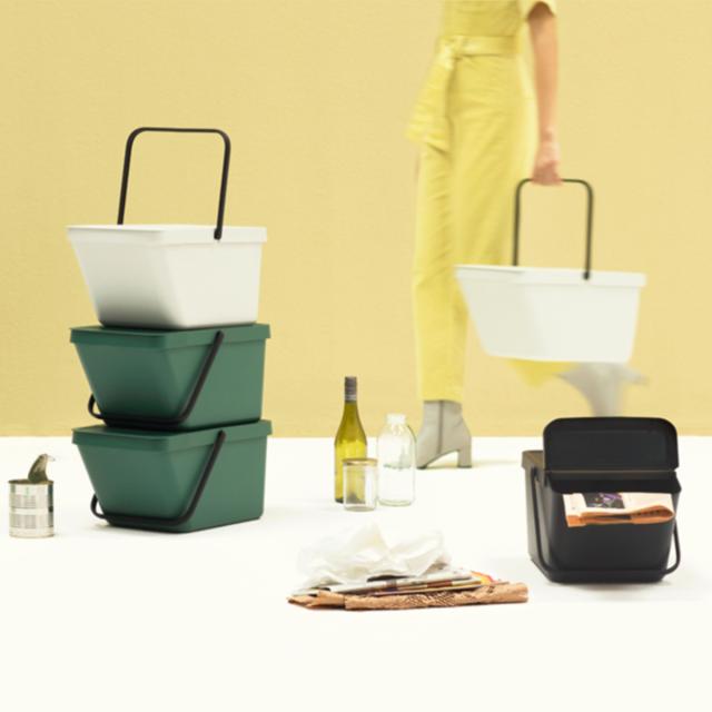 brabantia ゴミ箱 20L Sort＆Go リサイクルビン （ ごみ箱 ブラバンシア 20リットル スタッキング ハンドル付き ふた付き 収納 収納ケース ゴミ箱 おしゃれ ゴミ箱 20リットル）_12