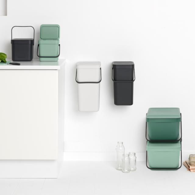 brabantia ゴミ箱 20L Sort＆Go リサイクルビン （ ごみ箱 ブラバンシア 20リットル スタッキング ハンドル付き ふた付き 収納 収納ケース ゴミ箱 おしゃれ ゴミ箱 20リットル）_13