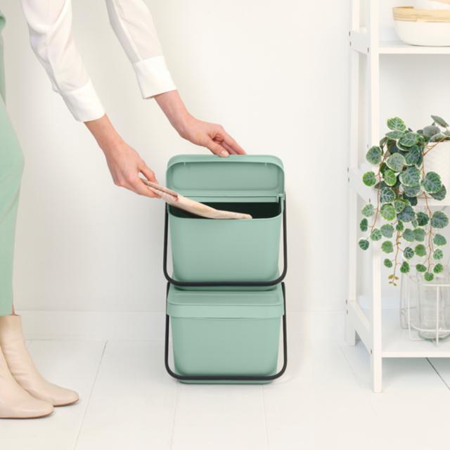 brabantia ゴミ箱 20L Sort＆Go リサイクルビン （ ごみ箱 ブラバンシア 20リットル スタッキング ハンドル付き ふた付き 収納 収納ケース ゴミ箱 おしゃれ ゴミ箱 20リットル）_4