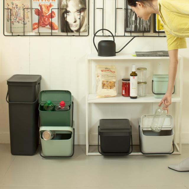brabantia ゴミ箱 20L Sort＆Go リサイクルビン （ ごみ箱 ブラバンシア 20リットル スタッキング ハンドル付き ふた付き 収納 収納ケース ゴミ箱 おしゃれ ゴミ箱 20リットル）_8