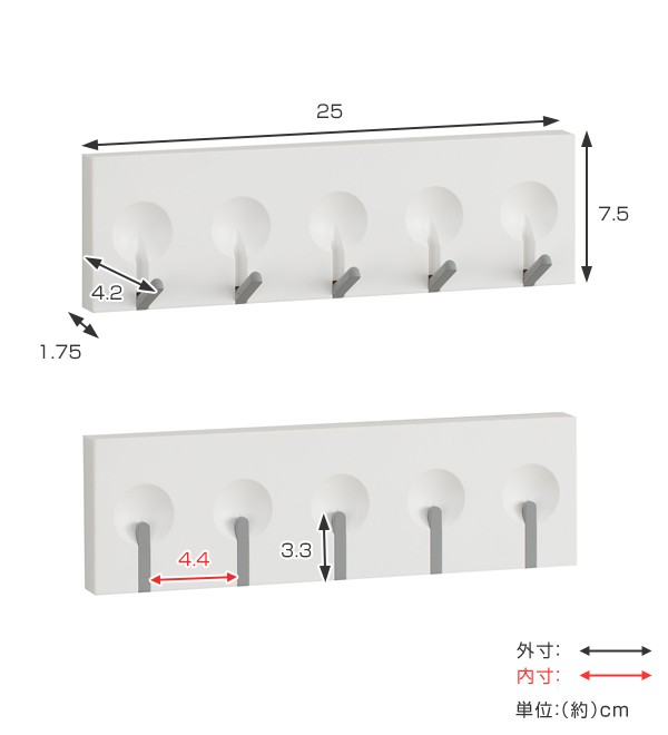 5連フック キッチン収納 キッチン用フック マグネット 磁石