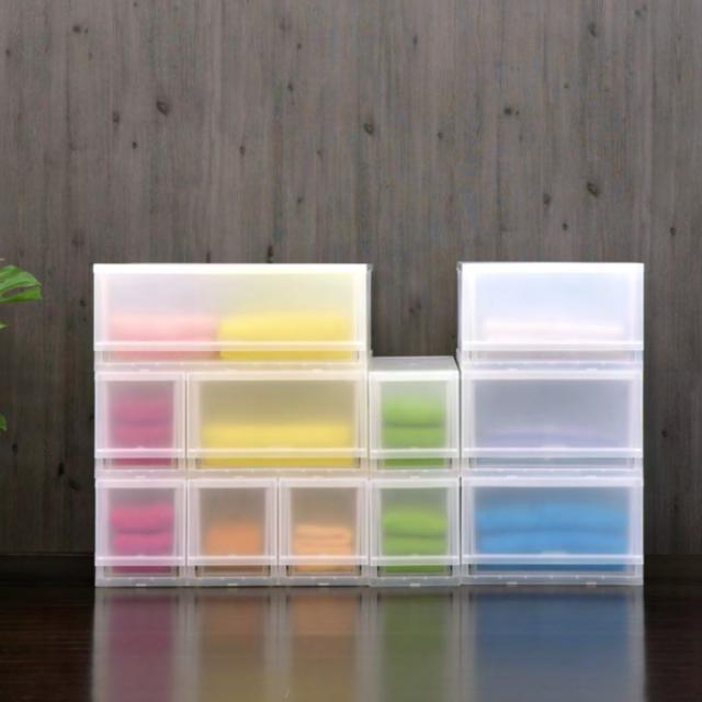 収納ケース5セット 収納ケース プラスト 半透明タイプ 1段 幅51×高さ20.5cm FR5101