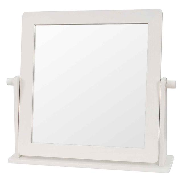 スタンドミラー 高さ41cm 卓上 木製フレーム （ 卓上ミラー