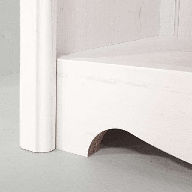 オープンラック 幅43.3cm 5段 モンシェリーヌ 白家具 木製 （ 本棚 ディスプレイ ラック 棚 収納 シャビー調 多目的ラック シェルフ 家具 フレンチカントリー 書棚 ）の通販は