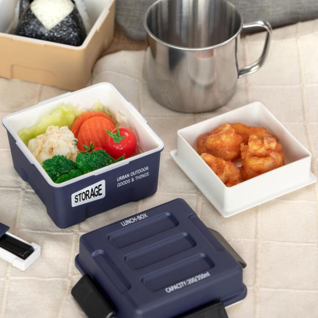 弁当箱 2段 550ml STORAGE スクエアコンテナランチ （ お弁当箱 ランチ