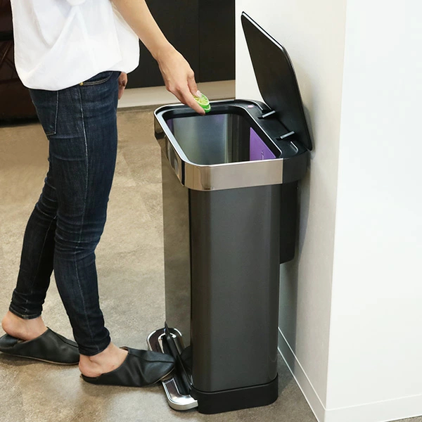 正規品 ゴミ箱 シンプルヒューマン ペダル式 ふた付き simplehuman 45L