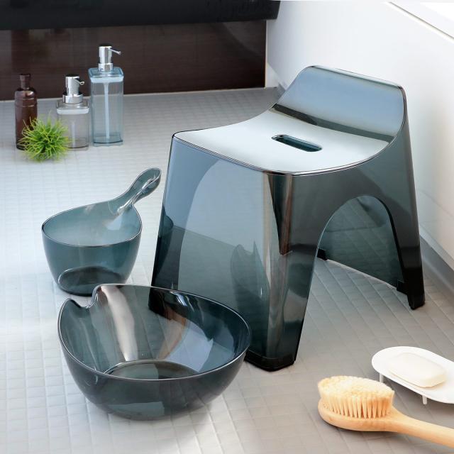 風呂椅子 洗面器 手桶 セット ヒューバス クリア バススツール まとめ買い 3点セット 座面25cm （ 風呂イス 風呂いす h25 HUBATH バスチェア 透明 高さ 25cm 25 風呂おけ 風呂桶 湯桶 手おけ 防カビ ）_19