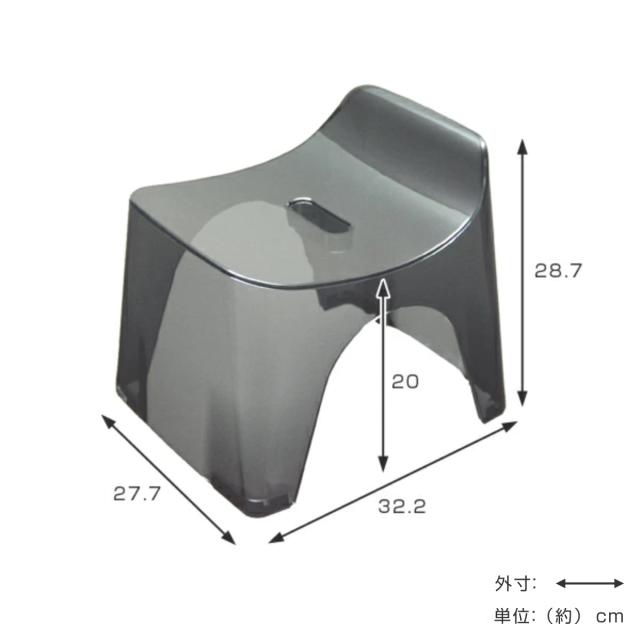 風呂椅子 20cm 湯桶 手桶 3点セット ヒューバス クリアタイプ バススツール×ウォッシュボール×ハンディーボール 日本製 （ 風呂いす 洗面器 風呂おけ HUBATH バスチェア バスチェアー お風呂椅子 お風呂イス ）_4