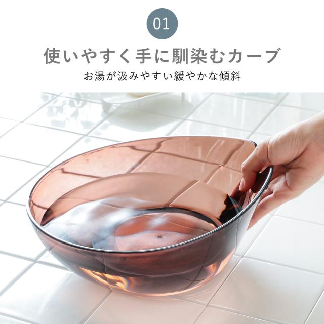 風呂椅子 25cm 湯桶 手桶 3点セット ヒューバス クリアタイプ バススツール×ウォッシュボール×ハンディーボール 日本製 （ 風呂いす 洗面器 風呂おけ HUBATH バスチェア バスチェアー お風呂椅子 お風呂イス ）_14