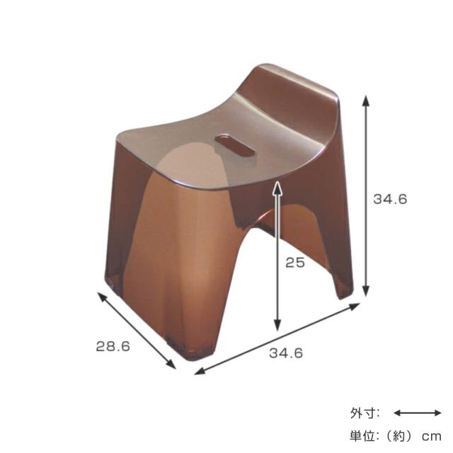風呂椅子 25cm 湯桶 手桶 3点セット ヒューバス クリアタイプ バススツール×ウォッシュボール×ハンディーボール 日本製 （ 風呂いす 洗面器 風呂おけ HUBATH バスチェア バスチェアー お風呂椅子 お風呂イス ）_4