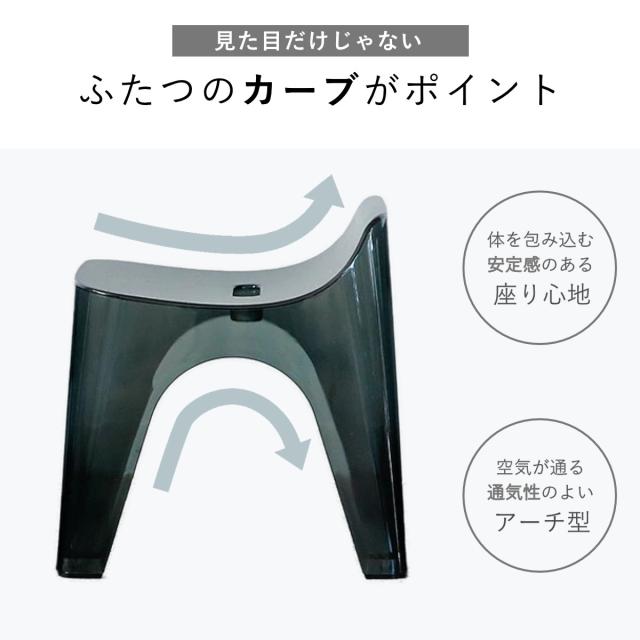 風呂椅子 25cm 湯桶 手桶 3点セット ヒューバス クリアタイプ バススツール×ウォッシュボール×ハンディーボール 日本製 （ 風呂いす 洗面器 風呂おけ HUBATH バスチェア バスチェアー お風呂椅子 お風呂イス ）_5