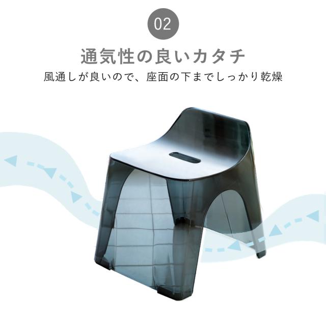風呂椅子 25cm 湯桶 手桶 3点セット ヒューバス クリアタイプ バススツール×ウォッシュボール×ハンディーボール 日本製 （ 風呂いす 洗面器 風呂おけ HUBATH バスチェア バスチェアー お風呂椅子 お風呂イス ）_7