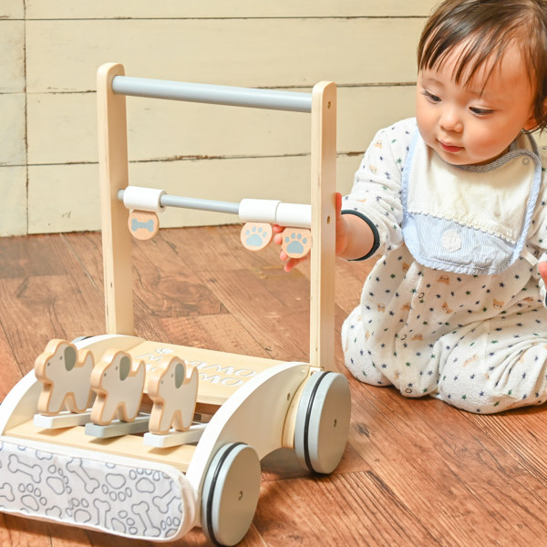 手押し車 おしぐるま いぬ 木製 北欧 つかまり立ち 赤ちゃん 押し車 おもちゃ 手押し 玩具 あんよ カタカタ 知育玩具 の通販はau Pay マーケット インテリアパレット