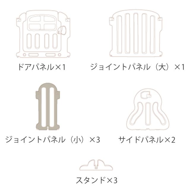 ベビーサークル まじきりパネル ベビーゲート （ ベビーフェンス ベビーガード 置くだけ 簡単設置 すべり止め付き ロック付き 赤ちゃん 安全対策 折りたたみ レイアウト自由 間仕切り プレイサークル ドア付 簡単組立 ベビー ）_4