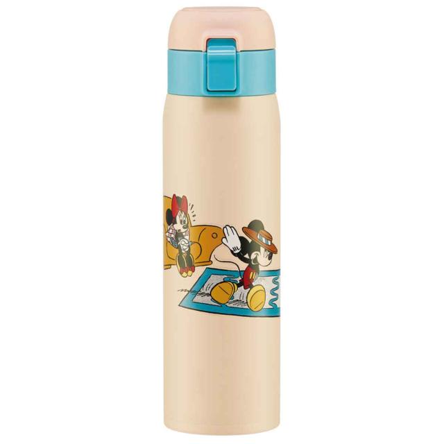 水筒 480ml ステンレス 直飲み ワンタッチ ミッキーマウス （ ミニー
