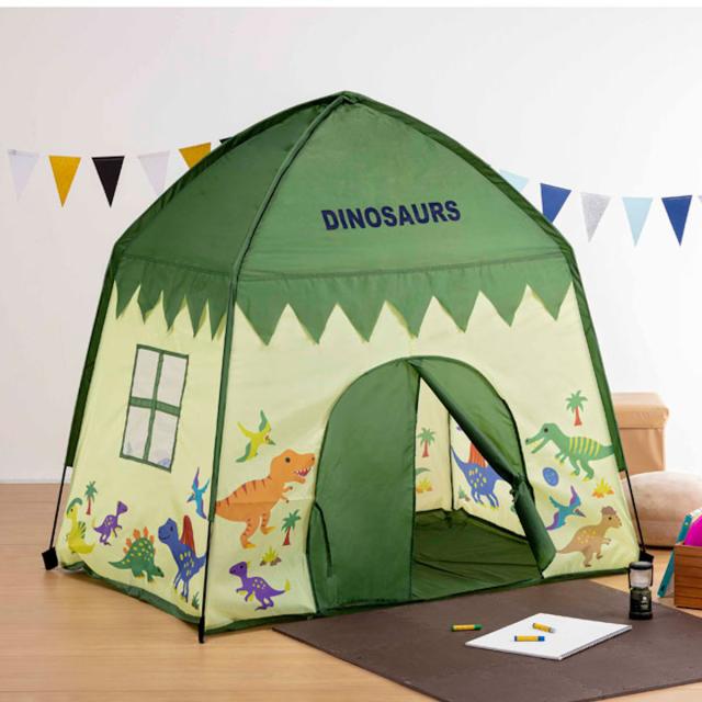 プレイスペース おうちテント キッズテント 屋内専用 ディノサウルス （ テント 恐竜 子ども キッズ 室内テント 子供部屋 収納袋付き キッズハウス 秘密基地 折りたたみ 子供用 テントハウス 男の子 ）の通販は