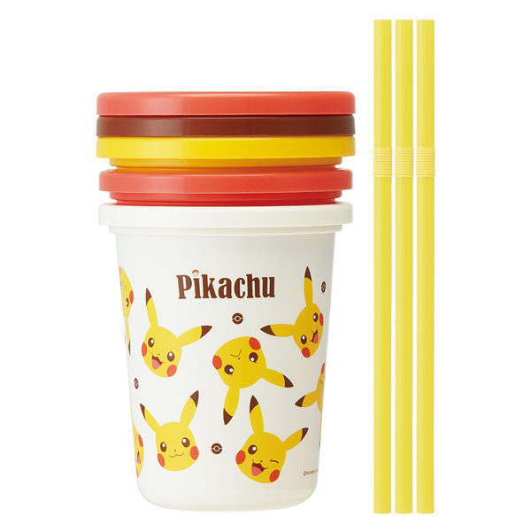 ストロー付きタンブラー ポケットモンスター ピカチュウ フェイス 3個セット 3ml ストロー付き コップ カップ タンブラー ポケモン の通販はau Pay マーケット お弁当グッズのカラフルbox
