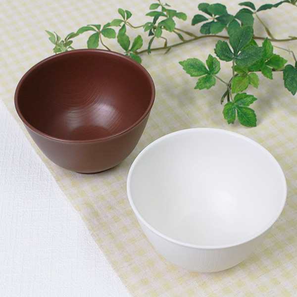 茶碗 370ml 持ちやすい 木製風 介護 食器 プラスチック製 日本製 （ 食洗機対応 電子レンジ対応 お茶碗 プラスチック 木目調 介護用  自助の通販はau PAY マーケット - リビングート