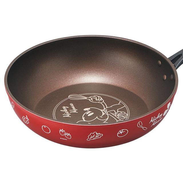 フライパン 26cm 深型 IH対応 ミッキーマウス ダイヤモンドコーティング （ ガス火対応 いため鍋 片手鍋 ふっ素加工 軽い 26センチ 炒め鍋 フッ素加工 フッ素コーティング アルミ製 軽量 ）の通販は