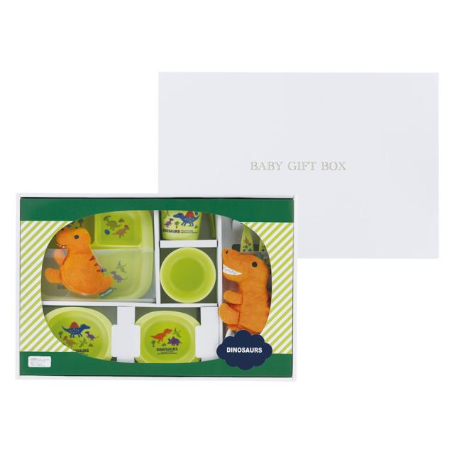 ギフトセット ハンドタオル ベビーエプロン 食器 ぬいぐるみ ベビー お食事セット ディノサウルス （ 出産祝い ギフト セット 恐竜 タオル スタイ ベビー食器 ベビーギフトセット 赤ちゃん 男の子 プレゼント かわいい ）の通販は 9,980円