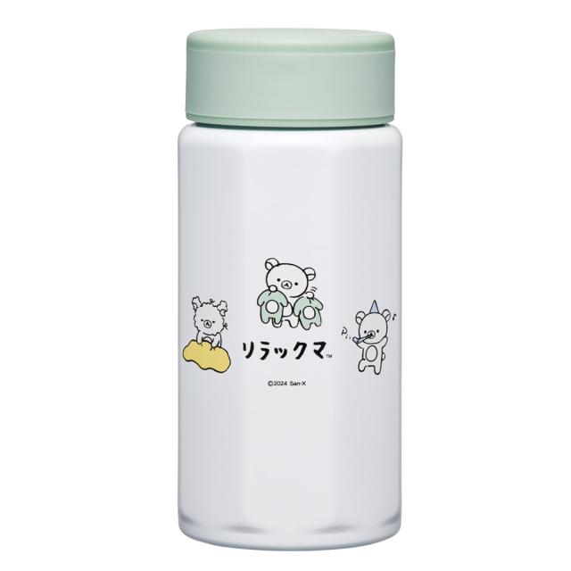 水筒 350ml 八角ステンレスボトル350ml リラックマベーシック （ リラックマ マグボトル 保温 保冷 直飲み マグ W飲み口 ボトル コンパクト 広口 八角形 ステンレス ステンレスボトル 水筒 350ml 保温保冷）