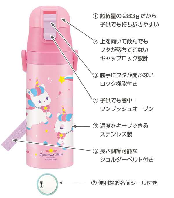 水筒 ステンレス 直飲み 超軽量ダイレクトボトル ユニコーン 470ml 子供 ステンレスボトル 保冷 子供用水筒 軽量 幼稚園 保育園 キッの通販はau Pay マーケット お弁当グッズのカラフルbox