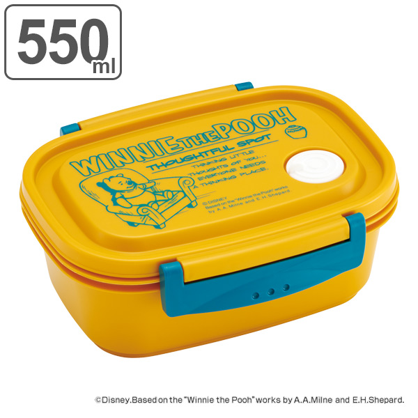 お弁当箱 1段 2点ロック ラク軽弁当箱 ｍ くまのプーさん 550ml ランチボックス 弁当箱 保存容器 レンジ対応 食洗機対応 冷凍 プーさの通販はau Pay マーケット リビングート