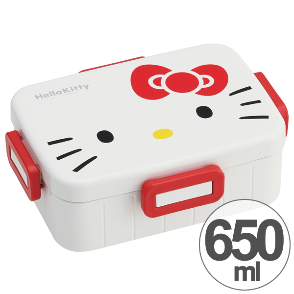 お弁当箱 ハローキティ フェイス 4点ロックランチボックス 1段 650ml キャラクター 食洗機対応 弁当箱 4点ロック式 子供用お弁の通販はau Pay マーケット お弁当グッズのカラフルbox
