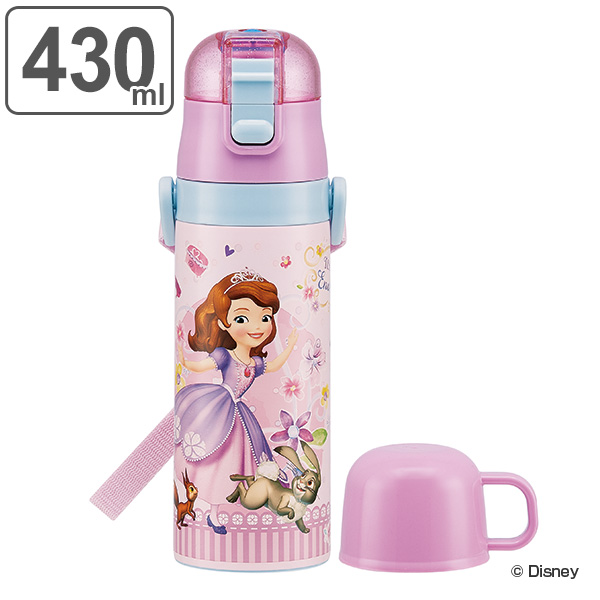 水筒 子供 ちいさなプリンセスソフィア ステンレスボトル 直飲み コップ付 2ウェイ中栓 430ml 保温 保冷 幼稚園 保育園 ステンレス の通販はau Wowma リビングート