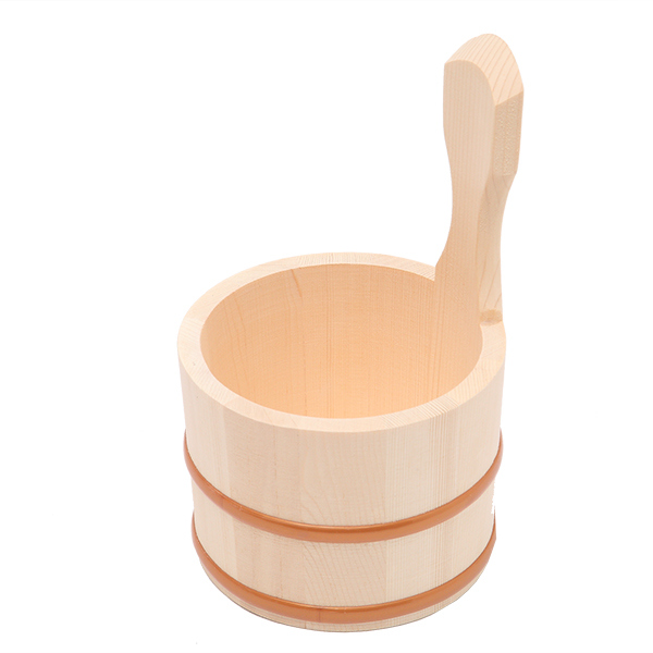 木製手桶 ゆ 片手湯桶 木製 手桶 桶 おけ 天然木 （ 手おけ お風呂 浴