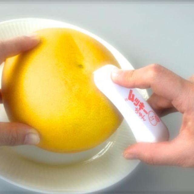 皮むき器 ムッキーちゃん 日本製 （ 柑橘類皮むき器 みかんの皮