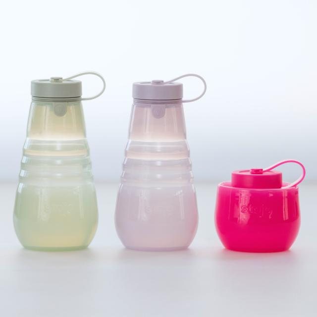 stojo ストージョ ウォーターボトル 2個セット 折りたたみ式 590ml 水筒 stojo 590ml 折りたたみ 半透明 Jelly （ ストージョ ボトル マイ
