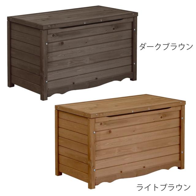 ガーデンベンチ 天然木製ボックスベンチ M 幅86cm （ ベンチ 木製 屋外 物置き 屋外収納 ウッドチェア 天然木 庭先 ガーデンファーニチャー 木製ベンチ 屋外物置 木製物置 ベランダ 庭 バルコニー 収納 ラック 椅子 長椅子 ）_2