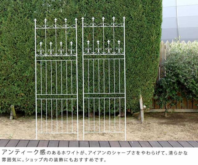 フェンス オールドシャトーフェンス 高さ220cm ハイタイプ 4枚組 （ ガーデンフェンス インテリア ガーデニング雑貨 アンティーク おしゃれ ガーデニング スチール ディスプレイ オブジェ 置物 庭 ガーデングッズ ）_10