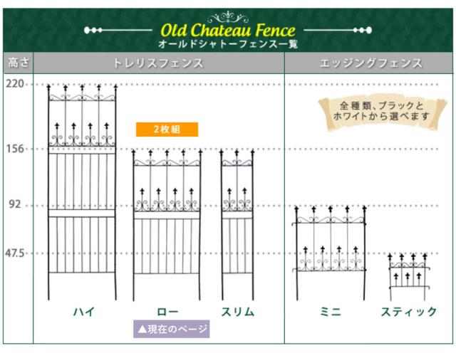 フェンス オールドシャトーフェンス 高さ156cm ロータイプ 2枚組 （ ガーデンフェンス インテリア ガーデニング雑貨 アンティーク おしゃれ ガーデニング スチール ディスプレイ オブジェ 置物 庭 ガーデングッズ ）_16