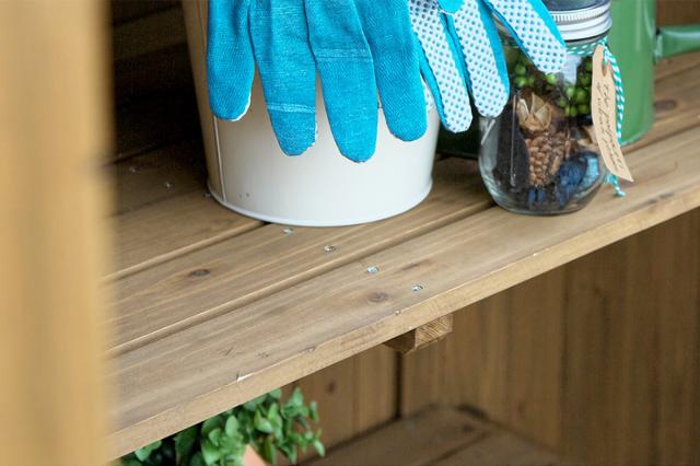 物置 木製 大型収納庫 三つ扉 （ 屋外 屋外物置 約 幅 155 cm 木製物置  