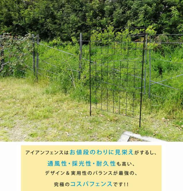 フェンス アイアンフェンス 高さ176cm グラフシリーズ （ ガーデンフェンス インテリア ガーデニング雑貨 アンティーク おしゃれ ガーデニング スチール ディスプレイ オブジェ 置物 庭 ガーデングッズ ）_8