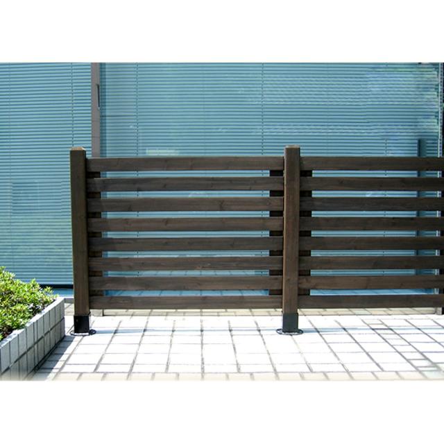 フェンス ボーダーフェンス スプレッド 連結セット 土中用 （ ガーデンフェンス 木製フェンス ガーデニング雑貨 木製 おしゃれ ガーデニング ウッドフェンス 天然木 仕切り 庭 柵 ガーデングッズ 目隠し 侵入防止 ）_7