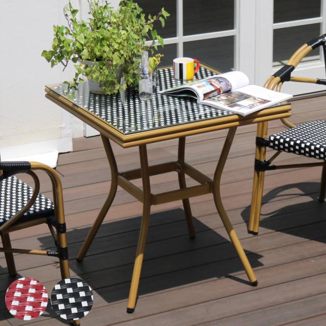 ラタンテーブル　ガーデンテーブル　机 ガラステーブル ラタンテーブル ガーデンテーブル 机 ガラステーブル テーブル