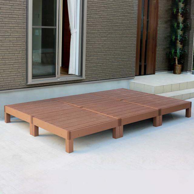 人工木ウッドデッキ ecofeel エコフィール 6台 1.5坪 ( ガーデンデッキ 人工木デッキ 人工木 DIY 縁台 ぬれ縁 90×90cm 掃き出し窓 連結 人工木材 バルコニー ステップ 庭 エクステリア 外構 組立て簡単 組合せ )の通販は 人工木ウッドデッキ ecofeel エコフィール 6台 1.5坪 ( ガーデンデッキ 人工木デッキ 人工木 DIY 縁台 ぬれ縁 90×90cm 掃き出し窓 連結 人工木材 バルコニー ステップ 庭 エクステリア 外構 組立て簡単 組合せ )の通販は