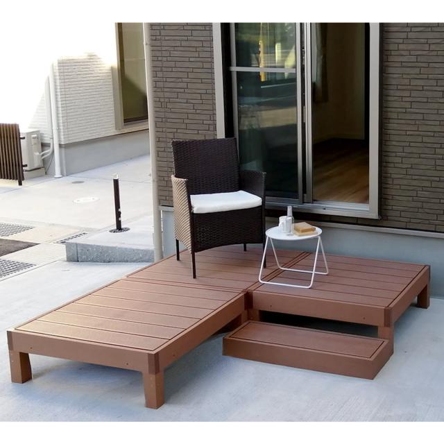 人工木ウッドデッキ ecofeel エコフィール 6台 1.5坪 ( ガーデンデッキ 人工木デッキ 人工木 DIY 縁台 ぬれ縁 90×90cm 掃き出し窓 連結 人工木材 バルコニー ステップ 庭 エクステリア 外構 組立て簡単 組合せ )の通販は 人工木ウッドデッキ ecofeel エコフィール 6台 1.5坪 ( ガーデンデッキ 人工木デッキ 人工木 DIY 縁台 ぬれ縁 90×90cm 掃き出し窓 連結 人工木材 バルコニー ステップ 庭 エクステリア 外構 組立て簡単 組合せ )の通販は