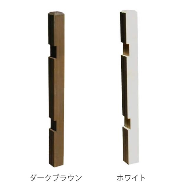 ポール ウッドフェンス用ポール 950 ロータイプ ストレート 部品販売 10本セット （ 連結専用 支柱 フェンス 部品 フェンス用 ガーデニング雑貨 木製 ガーデニング 天然木 仕切り 庭 柵 ガーデングッズ 目隠し 侵入防止 ）_1