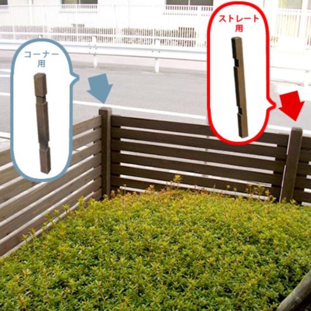 ポール ウッドフェンス用ポール 950 ロータイプ ストレート 部品販売 10本セット （ 連結専用 支柱 フェンス 部品 フェンス用 ガーデニング雑貨 木製 ガーデニング 天然木 仕切り 庭 柵 ガーデングッズ 目隠し 侵入防止 ）_3