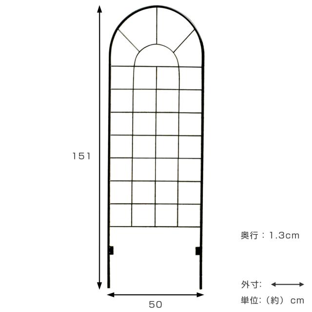 フェンス アイアンフェンス ロータイプ 高さ151cm 2枚組 （ ガーデンフェンス インテリア ガーデニング雑貨 アンティーク おしゃれ ガーデニング アイアン 鉄 ディスプレイ オブジェ 置物 庭 ガーデングッズ ）_2