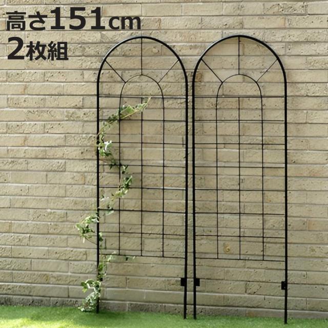 フェンス アイアンフェンス ロータイプ 高さ151cm 2枚組 （ ガーデンフェンス インテリア ガーデニング雑貨 アンティーク おしゃれ ガーデニング アイアン 鉄 ディスプレイ オブジェ 置物 庭 ガーデングッズ ）