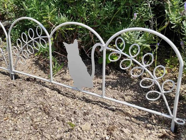 アイアンフェンス ミニ 猫 10枚組 （ ガーデンフェンス アイアン 柵 園芸 エクステリア 雑貨 ねこ ネコ 花壇 庭 ベランダ バルコニー ガーデニング アイアンガーデンフェンス トレリス ）_9