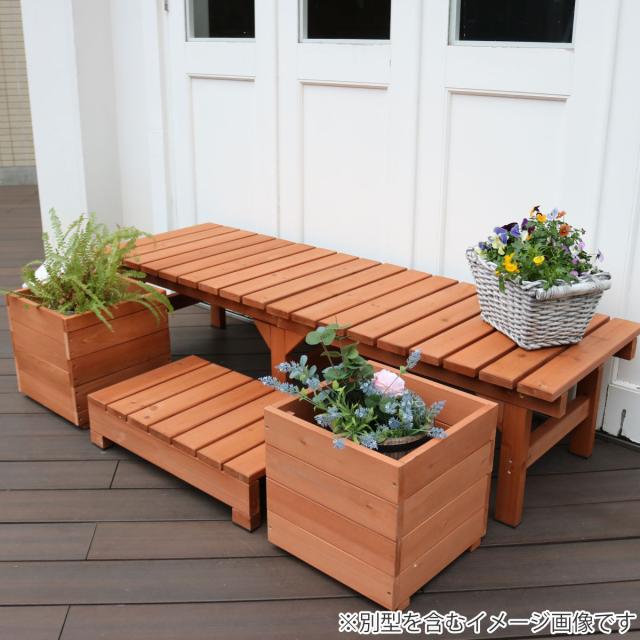 ユニット縁台 ベンチ hiyori 174×55cm 庭 ウッドデッキ ガーデン ユニット縁台ベンチ hiyori 幅174 奥行55 （ ガーデンデッキ ベンチ