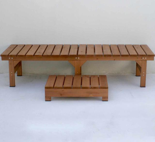 ユニット縁台ベンチ hiyori ステップセット 幅174×奥行55cm